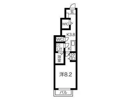 ソワサントゥカンズA(1K/1階)の間取り写真