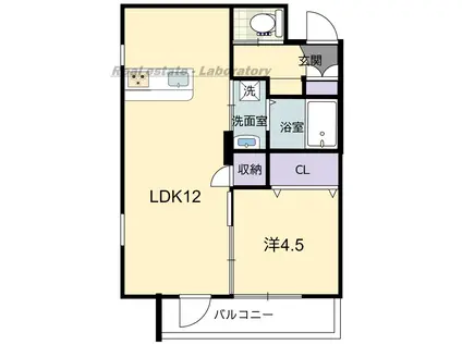 VALO吉村(1LDK/6階)の間取り写真