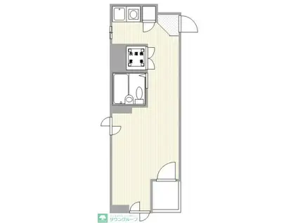 スカイコート西谷(ワンルーム/3階)の間取り写真