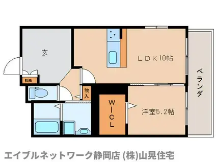 リバーサイド桜II(1LDK/3階)の間取り写真