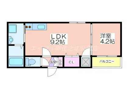 南海本線 住ノ江駅 徒歩7分 2階建 築14年(2LDK/2階)の間取り写真