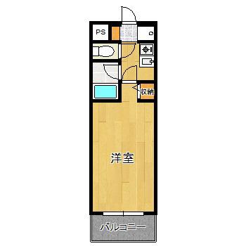 ヒルズ西赤坂(1K/1階)の間取り写真