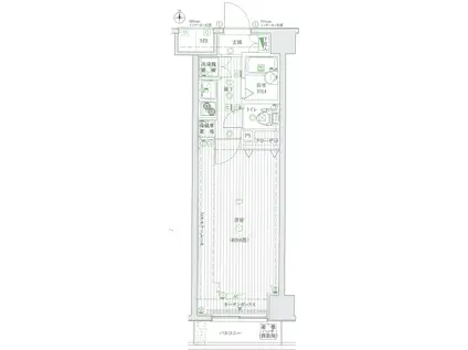 リヴシティ王子(1K/7階)の間取り写真
