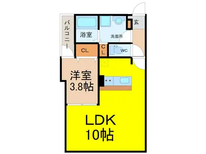 DEVELD大曽根(1LDK/2階)の間取り写真