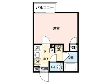 グランクオール練馬春日町(1K/2階)の間取り写真