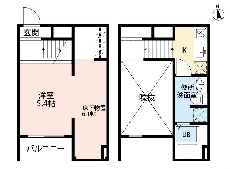 LIBRE大曽根(1K/1階)の間取り写真