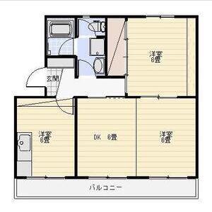 コーポラス幸(3DK/1階)の間取り写真