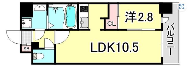 グランフェリーチェ・ナイン(1LDK/3階)の間取り写真
