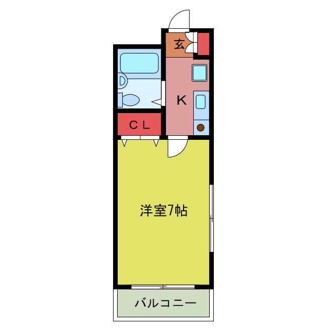 山口ビル(1K/4階)の間取り写真
