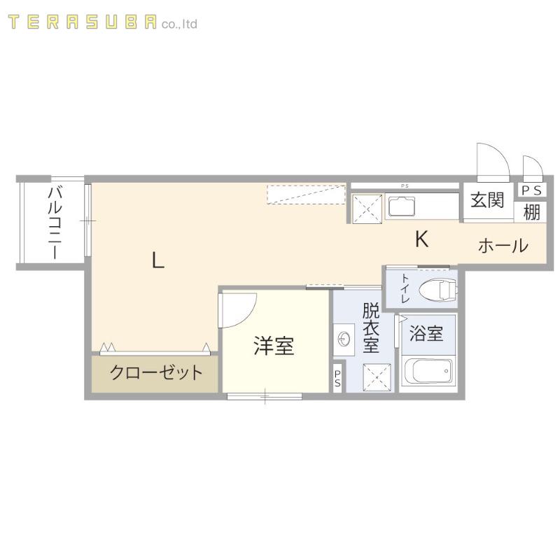 G-STAGE上宗方(1LDK/3階)の間取り写真