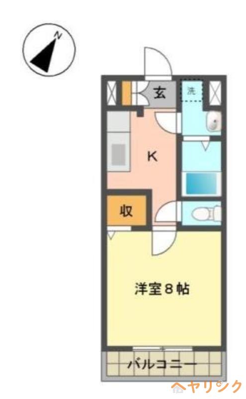 サニーコート・K(1K/1階)の間取り写真