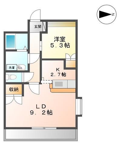 グレイスヴィラ(1LDK/1階)の間取り写真