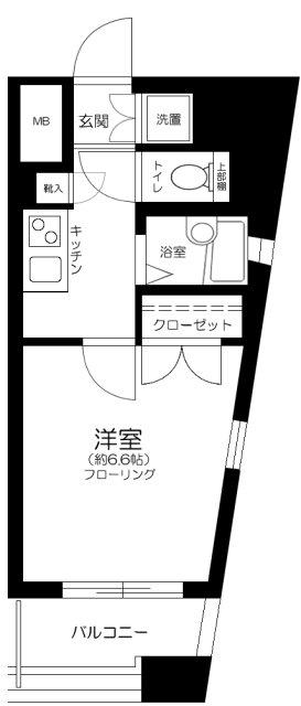シンシア護国寺(1K/5階)の間取り写真