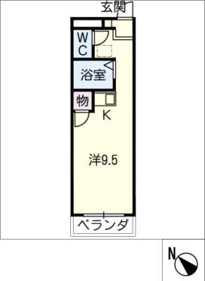グリーンピュアいなべ(ワンルーム/5階)の間取り写真