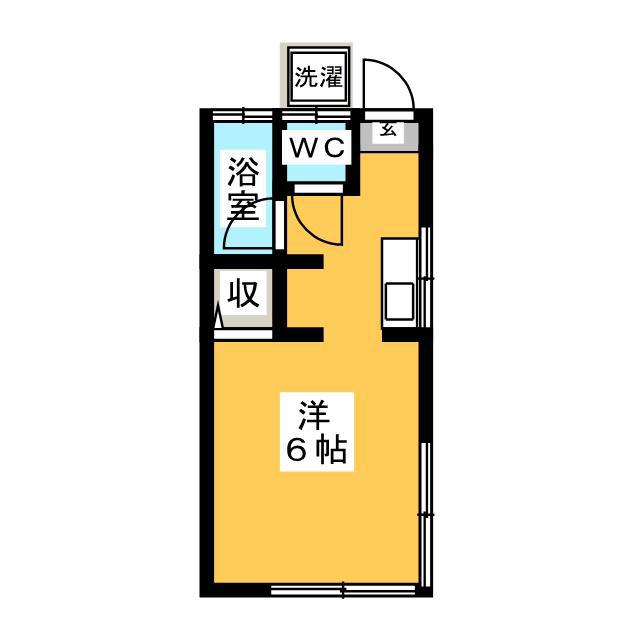 フジハイツ(ワンルーム/1階)の間取り写真