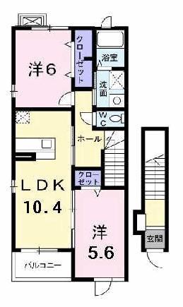 SUNLIT AI(2LDK/2階)の間取り写真