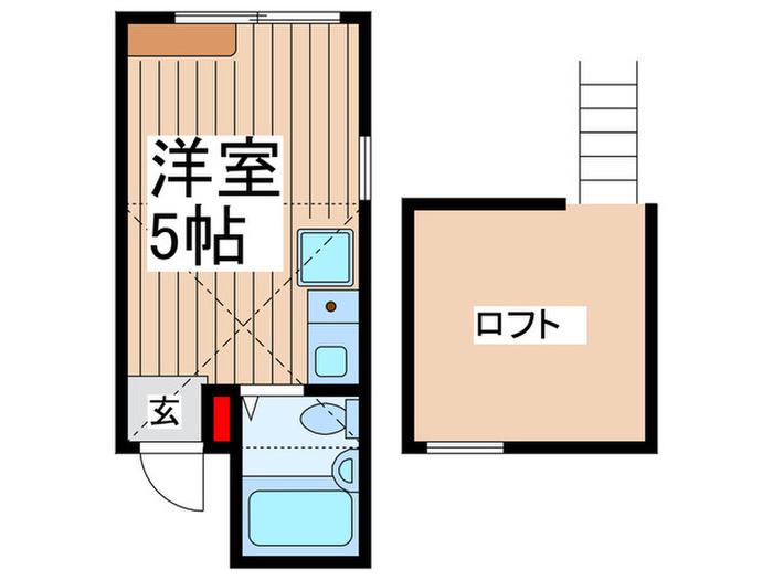 サンハイツ平井(ワンルーム/2階)の間取り写真