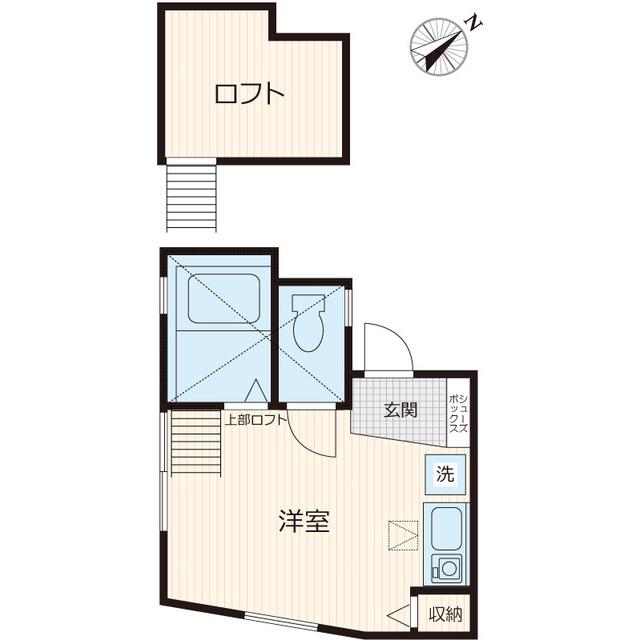 G・Aヒルズ和田町(ワンルーム/1階)の間取り写真