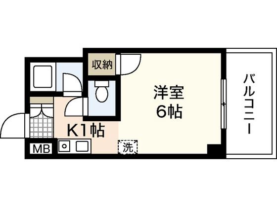 パークホレスト(ワンルーム/2階)の間取り写真