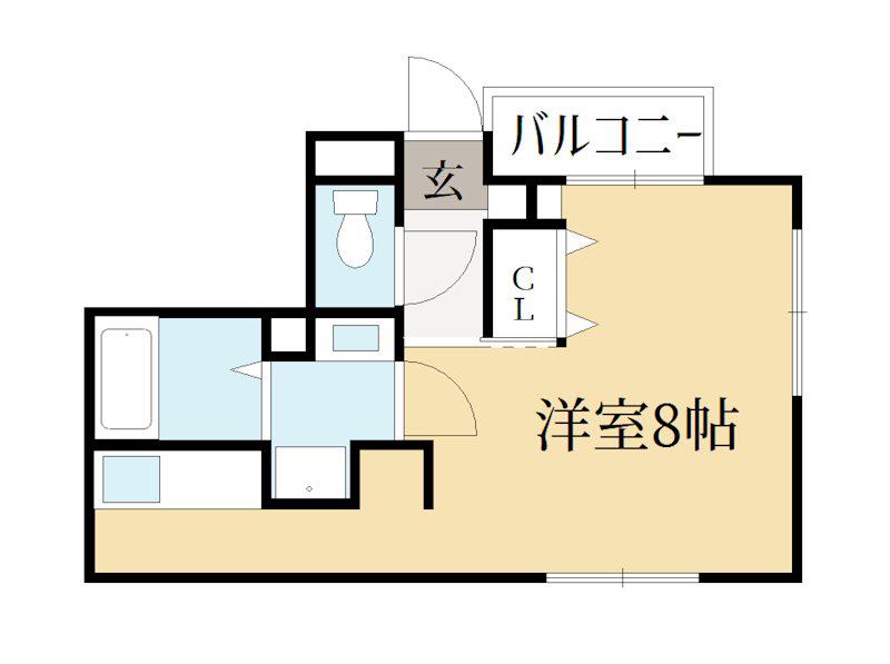 一乗寺北大丸町計画(ワンルーム/4階)の間取り写真