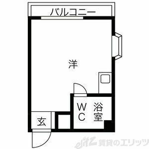 プレアール吹田泉町II(ワンルーム/1階)の間取り写真