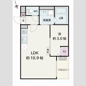 JACK SHIMMEIII(1LDK/1階)の間取り写真