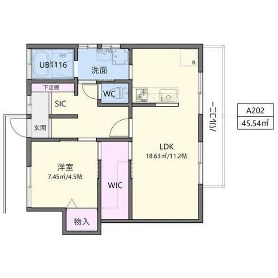グリーンライン 日吉本町駅 徒歩10分 2階建 築61年(1LDK/2階)の間取り写真