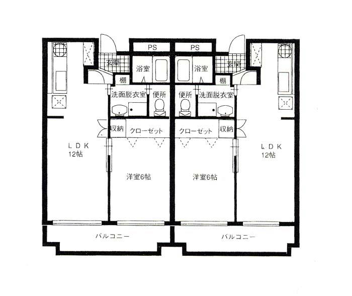 シャトレ壱番館(1LDK/3階)の間取り写真