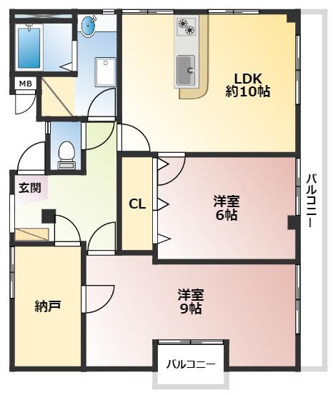 NOCEけやき台(2SLDK/3階)の間取り写真