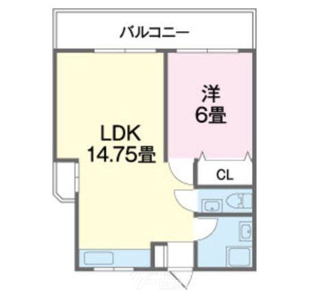 テラスマリア(1LDK/4階)の間取り写真