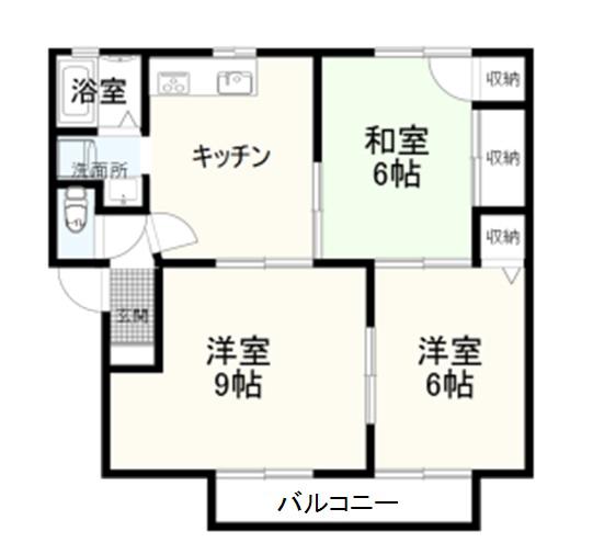 セジュール新神田(3DK/1階)の間取り写真