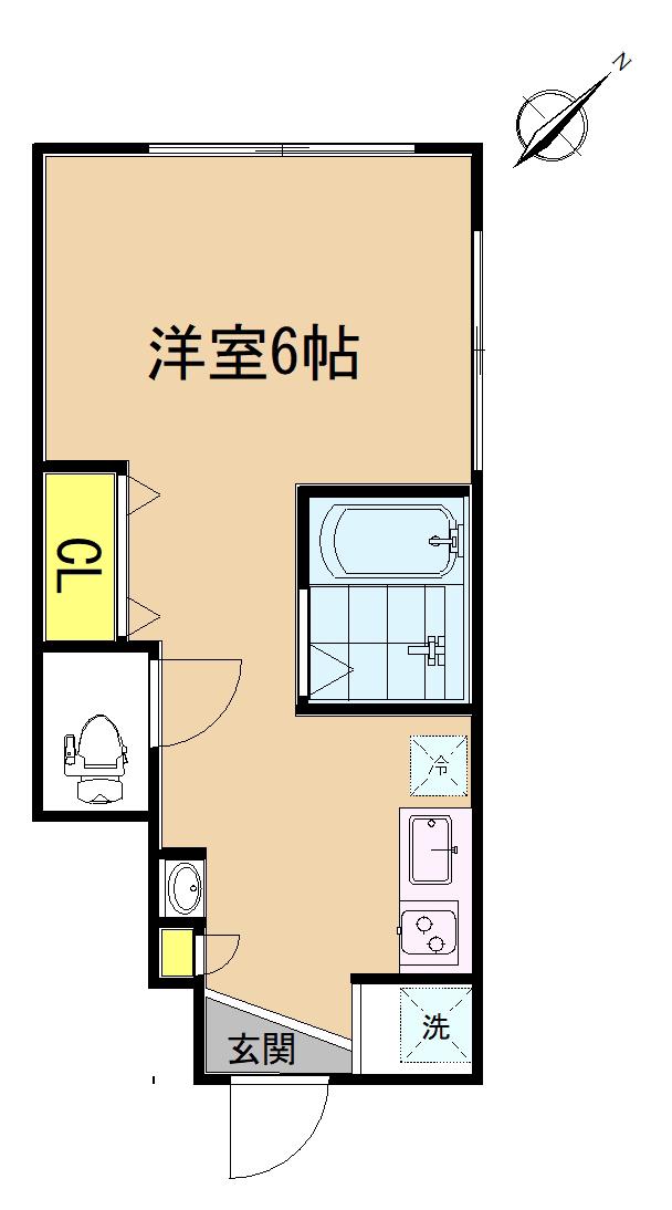 大井SEVENCOURT(ワンルーム/1階)の間取り写真
