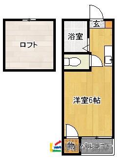 コスギV(1K/2階)の間取り写真