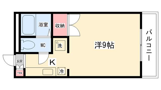 H.SマンションI(ワンルーム/3階)の間取り写真