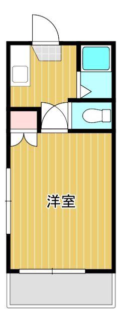 コーポSUGIYAMA(1K/2階)の間取り写真