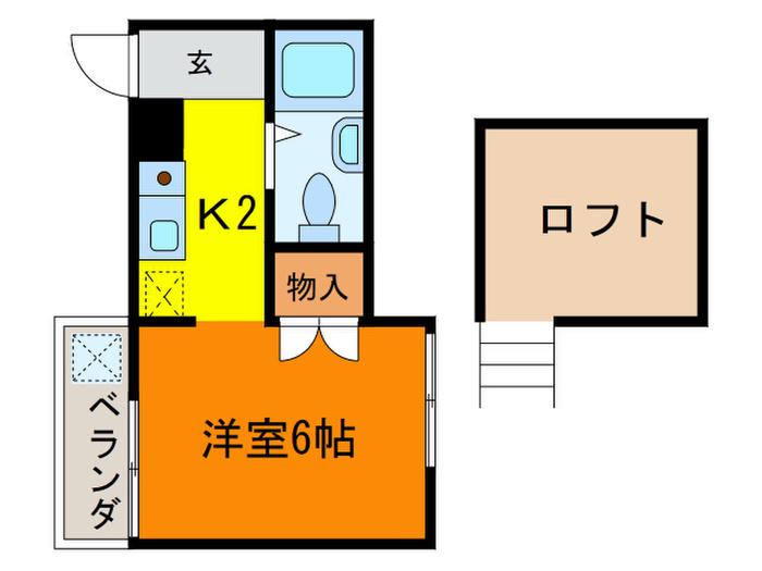 センチュリーアメザワ(1K/2階)の間取り写真