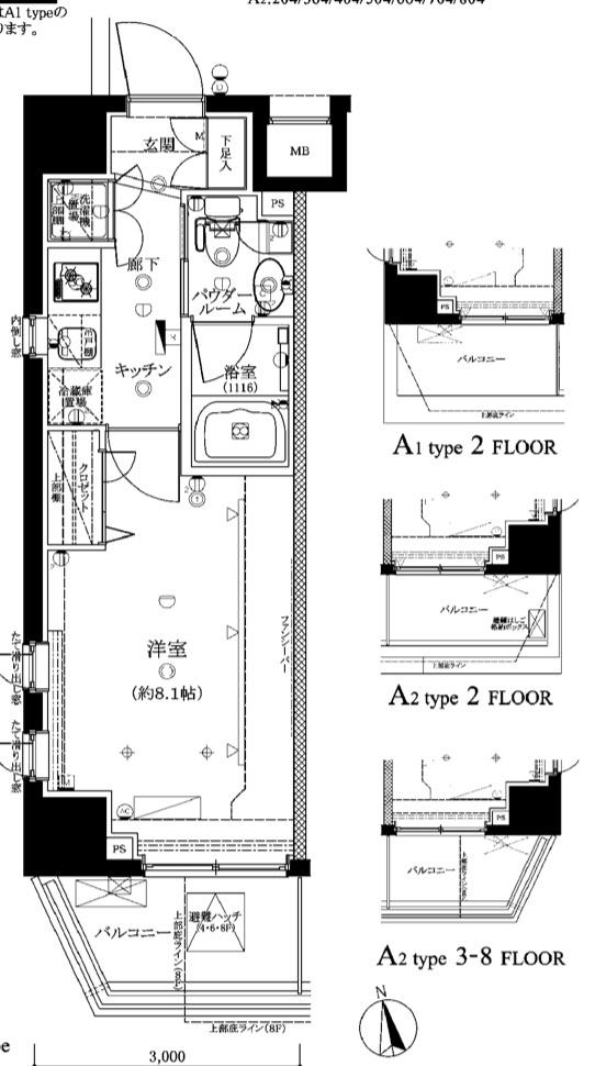 クレイシア新宿パークコンフォート(1K/4階)の間取り写真