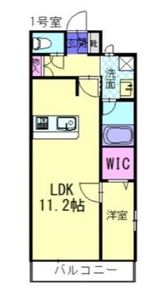 PREVOYANCE朱雀(1LDK/2階)の間取り写真