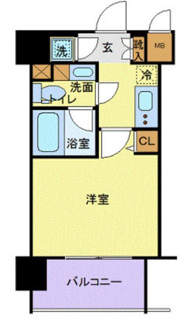 レジディア大森(1K/6階)の間取り写真