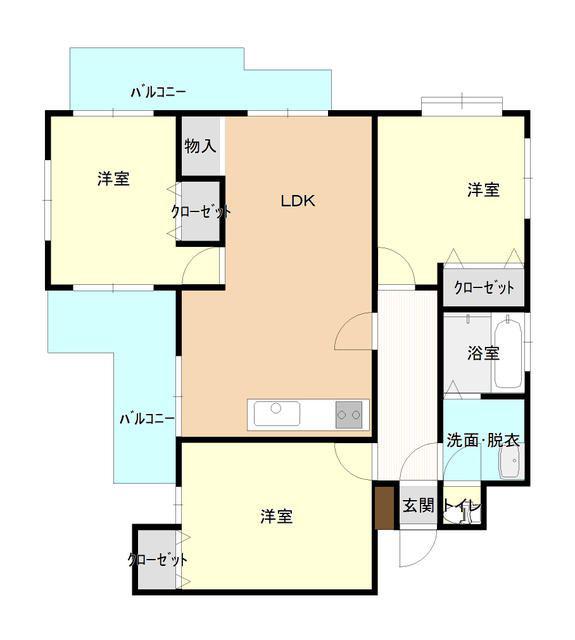 レジェンドII(3LDK/2階)の間取り写真