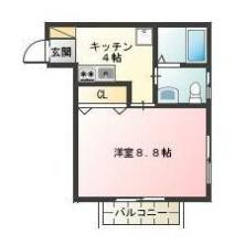 新大成コーポ(1K/2階)の間取り写真