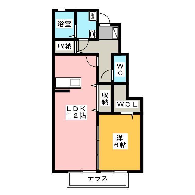 ルミエールII(1LDK/1階)の間取り写真