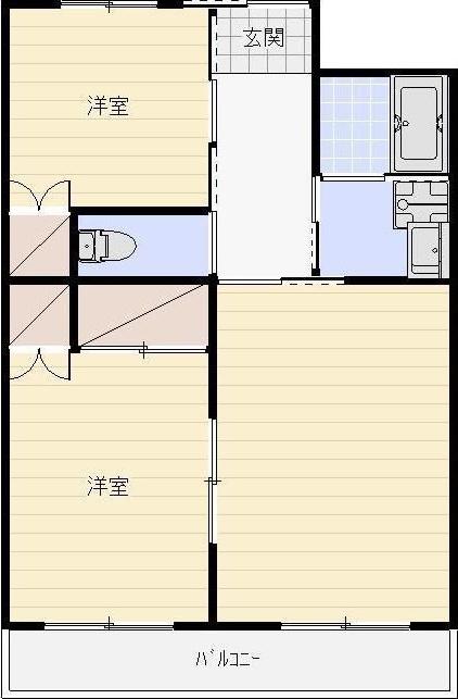 RE・POSE半田山(2LDK/3階)の間取り写真