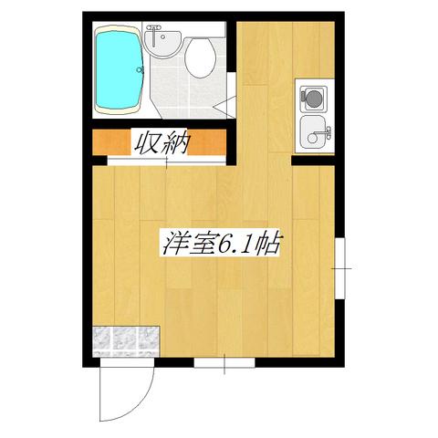ハイツ吉敷(ワンルーム/1階)の間取り写真