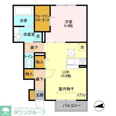 ILCUORE(1LDK/1階)の間取り写真