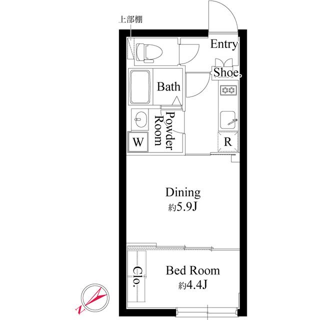 GRAN PASEO大岡山II(1LDK/2階)の間取り写真
