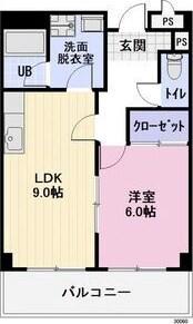 LIMPIA垂木(1LDK/3階)の間取り写真