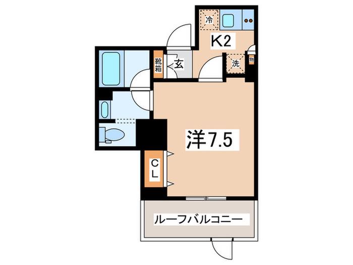 BPRレジデンス町田(1K/9階)の間取り写真