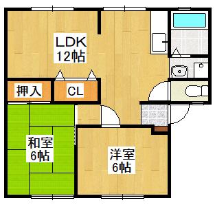 リノハウス(2LDK/2階)の間取り写真