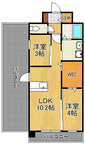 インクレイス門司(2LDK/9階)の間取り写真